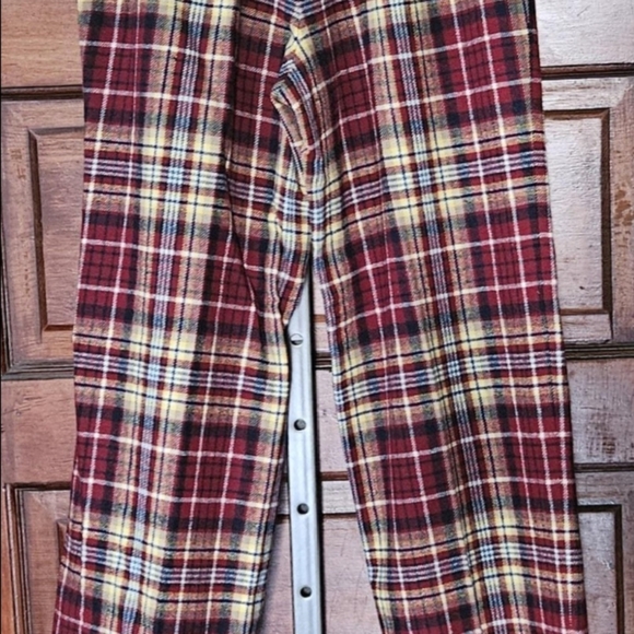 Vintage, Size 10, Wool, Plaid, Green White And Red Pendleton Pants, Wide Leg - Picture 3 of 7